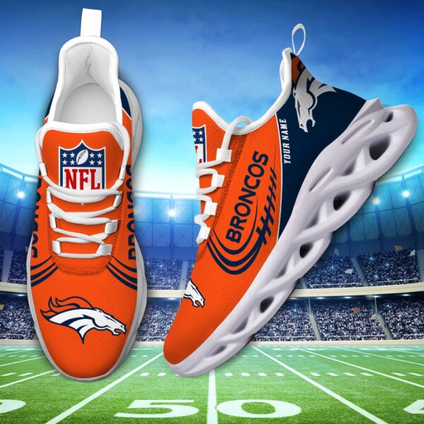 Custom Name NFL Denver Broncos Sport Max Soul Shoes