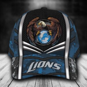 Custom Name NFL Detroit Lions Baseball Cap Print 1