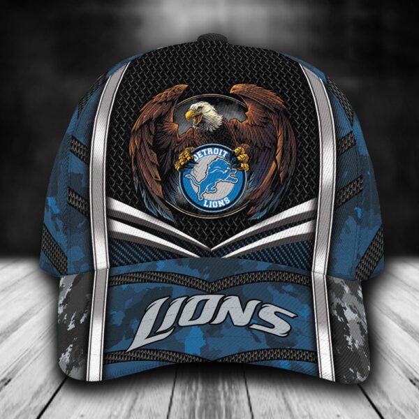 Custom Name NFL Detroit Lions Baseball Cap Print