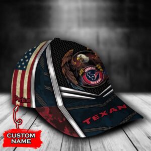 Custom Name NFL Houston Texans Baseball Cap Print 2