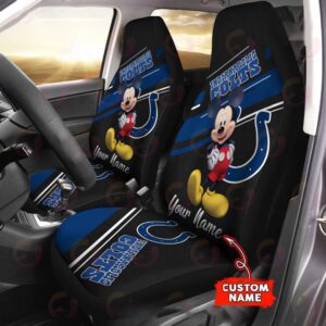 Custom Name NFL Indianapolis Colts Mickey Mouse Car Seat Covers