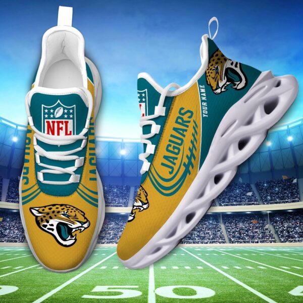 Custom Name NFL Jacksonville Jaguars Sport Max Soul Shoes