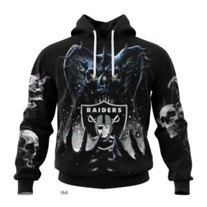 Custom Name NFL Las Vegas Raiders All Over Print Hoodie Shirt For Fans 1