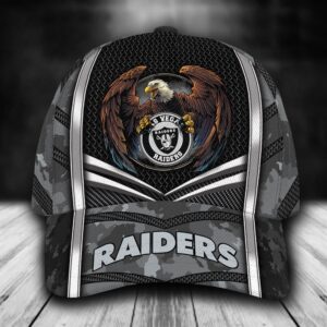 Custom Name NFL Las Vegas Raiders Baseball Cap Print 1