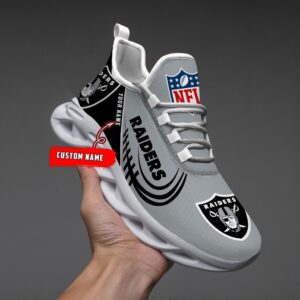 Custom Name NFL Las Vegas Raiders Sport Max Soul Shoes 1