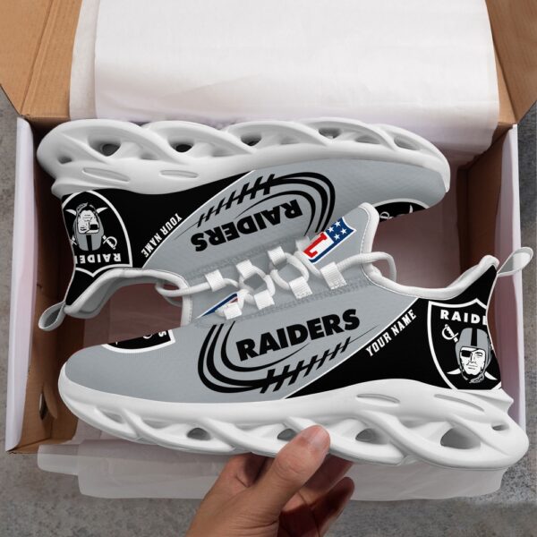 Custom Name NFL Las Vegas Raiders Sport Max Soul Shoes