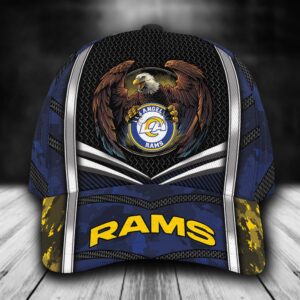 Custom Name NFL Los Angeles Rams Baseball Cap Print 1