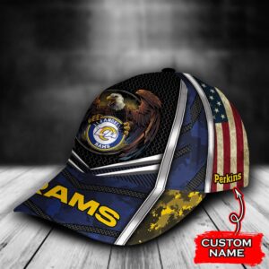 Custom Name NFL Los Angeles Rams Baseball Cap Print 3