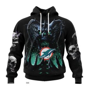 Custom Name NFL Miami Dolphins All Over Print Hoodie Shirt For Fans 1