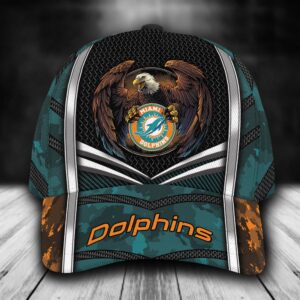 Custom Name NFL Miami Dolphins Baseball Cap Print 1