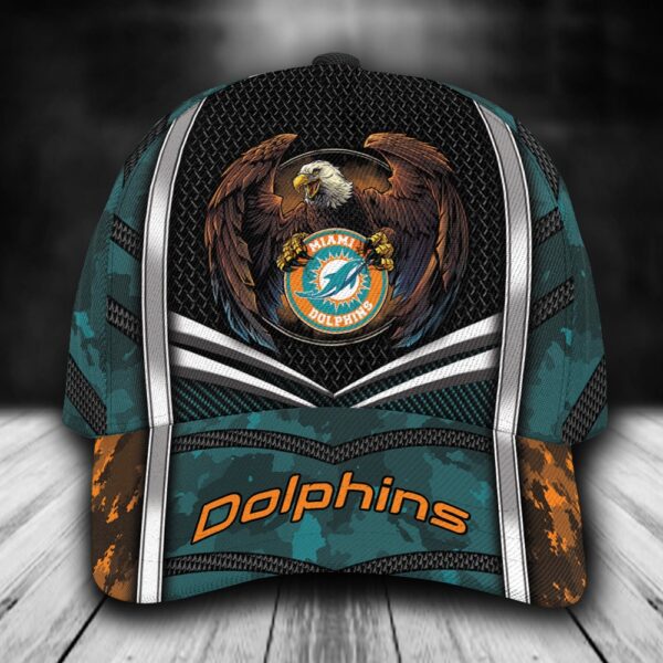 Custom Name NFL Miami Dolphins Baseball Cap Print