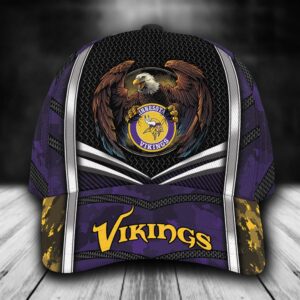 Custom Name NFL Minnesota Vikings Baseball Cap Print 1