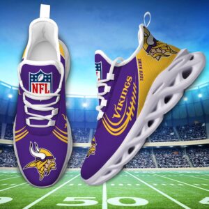 Custom Name NFL Minnesota Vikings Sport Max Soul Shoes 2