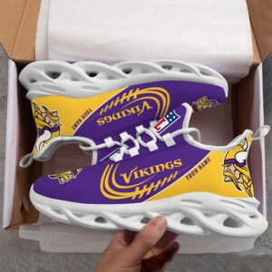 Custom Name NFL Minnesota Vikings Sport Max Soul Shoes 3