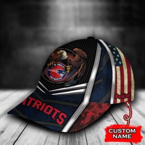 Custom Name NFL New England Patriots Baseball Cap Print 3