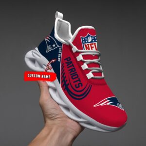 Custom Name NFL New England Patriots Sport Max Soul Shoes