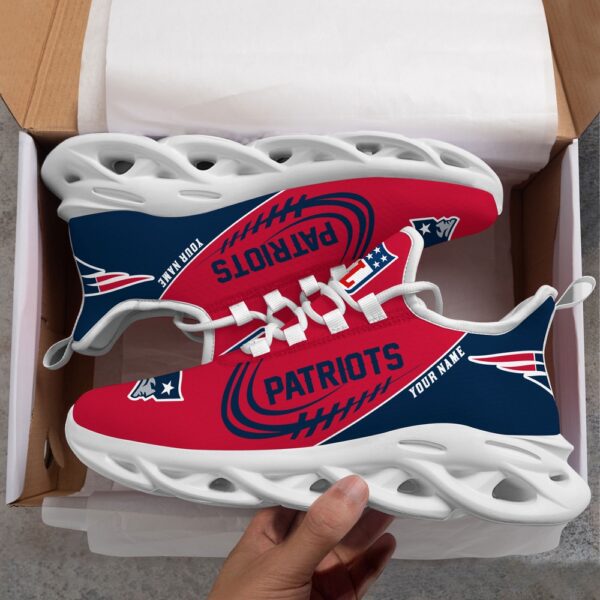 Custom Name NFL New England Patriots Sport Max Soul Shoes