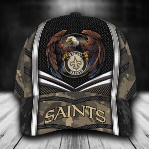 Custom Name NFL New Orleans Saints Baseball Cap Print 1