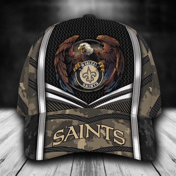 Custom Name NFL New Orleans Saints Baseball Cap Print