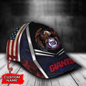 Custom Name NFL New York Giants Baseball Cap Print 2