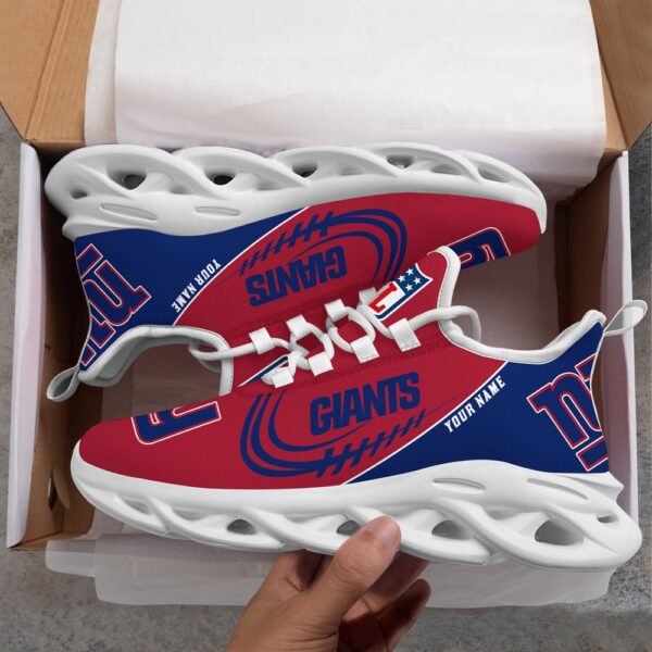 Custom Name NFL New York Giants Sport Max Soul Shoes