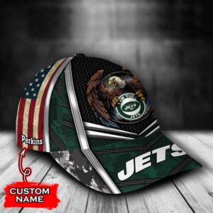 Custom Name NFL New York Jets Baseball Cap Print 2