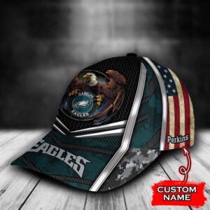 Custom Name NFL Philadelphia Eagles Baseball Cap Print 3