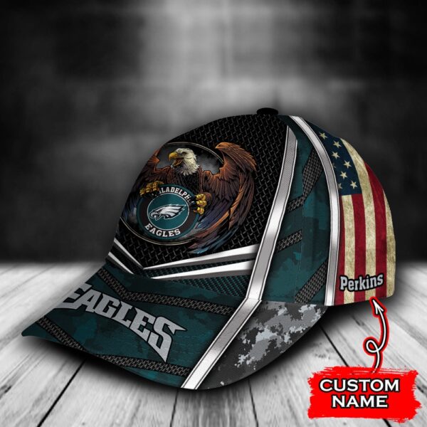 Custom Name NFL Philadelphia Eagles Baseball Cap Print