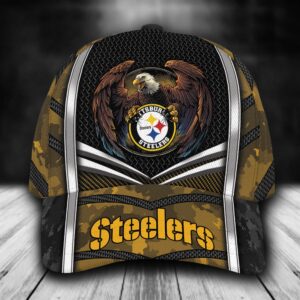 Custom Name NFL Pittsburgh Steelers Baseball Cap Print 1