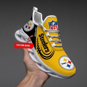 Custom Name NFL Pittsburgh Steelers Sport Max Soul Shoes