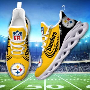 Custom Name NFL Pittsburgh Steelers Sport Max Soul Shoes 2