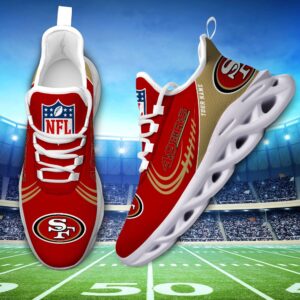 Custom Name NFL San Francisco 49ers Sport Max Soul Shoes 2