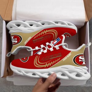 Custom Name NFL San Francisco 49ers Sport Max Soul Shoes 3