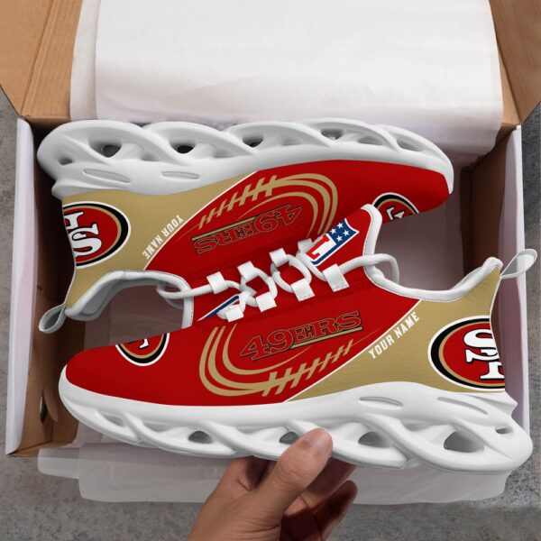 Custom Name NFL San Francisco 49ers Sport Max Soul Shoes