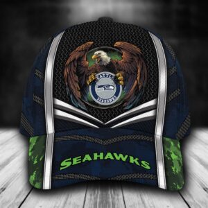 Custom Name NFL Seattle Seahawks Baseball Cap Print 1