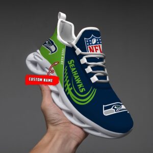 Custom Name NFL Seattle seahawks Sport Max Soul Shoes