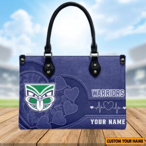 Custom Name NRL New Zealand Warriors Women Leather Handbag