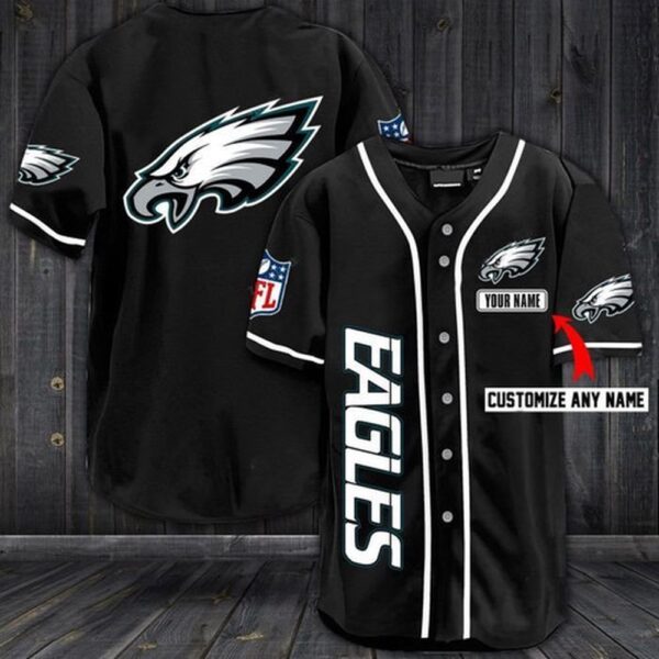 Custom Name Nfl philadenphia eagles baseball jersey shirt