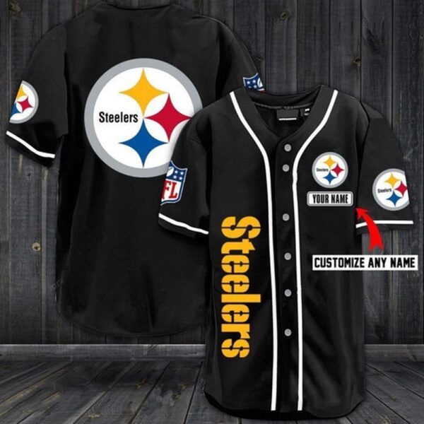 Custom Name Nfl pittsburgh steelers baseball jersey shirt