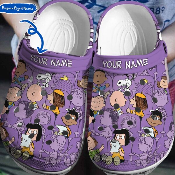 Custom Name Peanuts Snoopy  3D Clog Shoes For Men Women