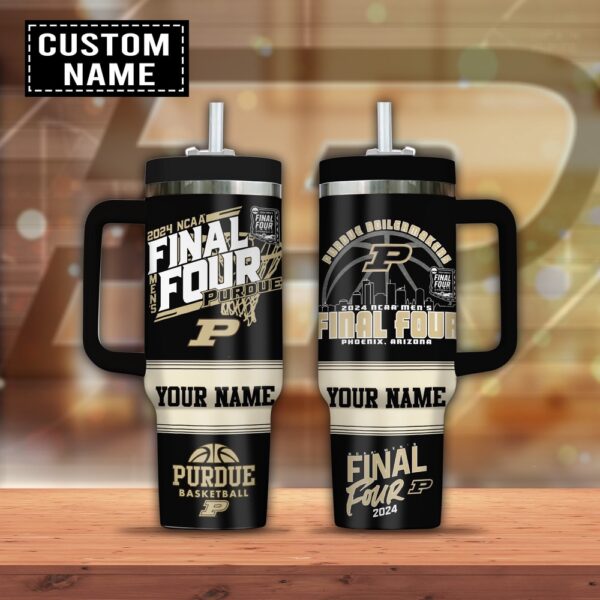 Custom Name Purdue Boilermakers basketball NCAA Stainless Steel Tumbler 40oz