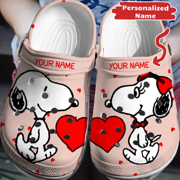 Custom Name  Snoopy  3D Clog Shoes For Men Women