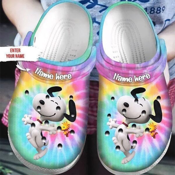 Custom Name Snoopy And Woodstock  Clog Shoes For Men Women