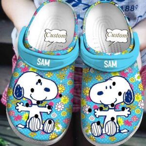 Custom Name Snoopy Clogs Comfortable Shoes For Men Women