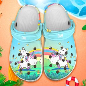 Custom Name Snoopy Clogs Comfortable Shoes  New For Men Women