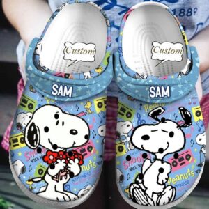 Custom Name Snoopy  Comfortable Shoes Clogs For Men Women