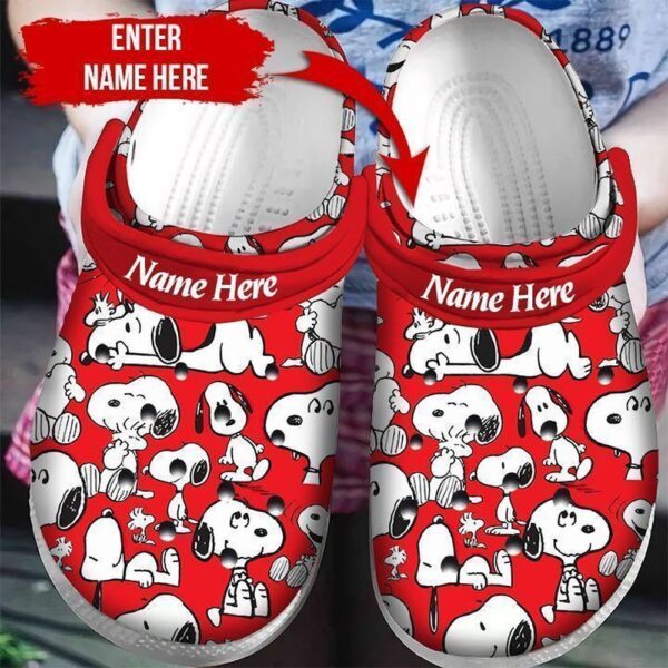 Custom Name Snoopy Dog  Clog Shoes For Men Women