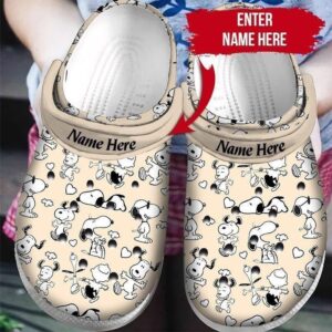 Custom Name Snoopy Gifts Clog…