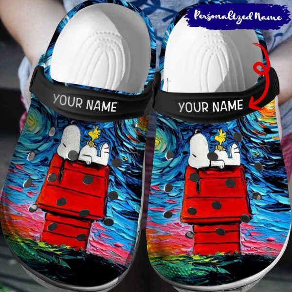 Custom Name  Snoopy Lovers  3D Clog Shoes For Men Women