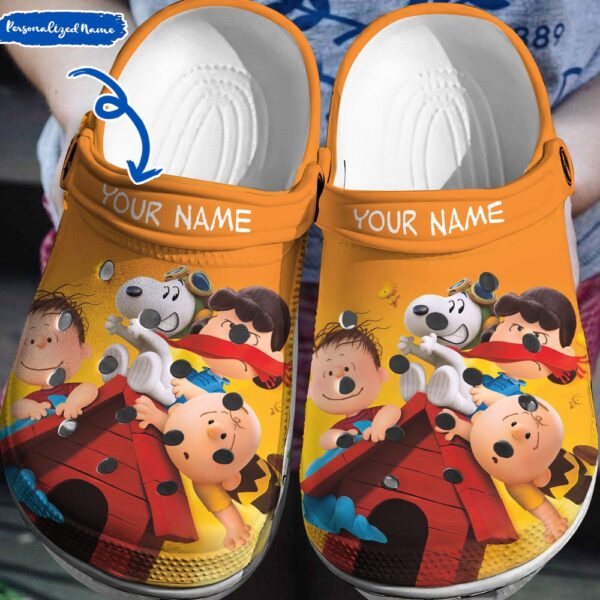 Custom Name  Snoopy Peanuts  3D Clog Shoes For Men Women